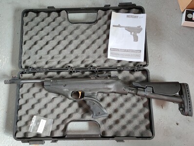Mercury Modell 25 Super Charger Tactical - Luftpistole mit Anschlagschaft - Kaliber 4.5 mm Diabolo