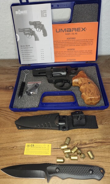Röhm RG 89 !!Laden Neu!! PTB 976 + 10 Schuss CS Gas+ Jagt&Angelmesser