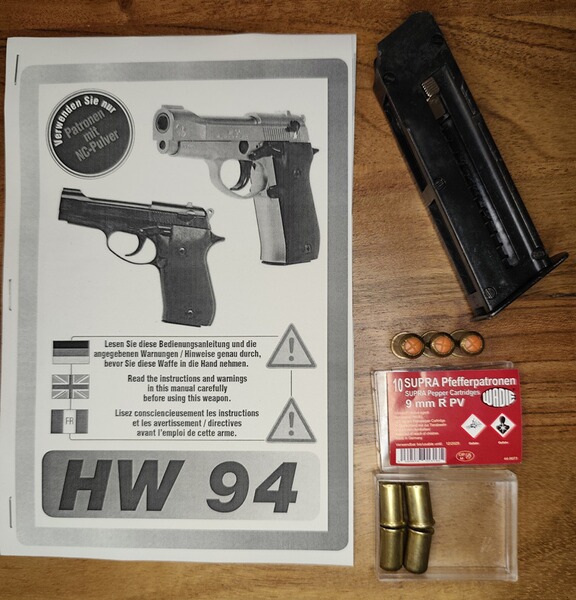 Weihrauch HW 94 Magazin + Wadi Supra Pfefferpatronen