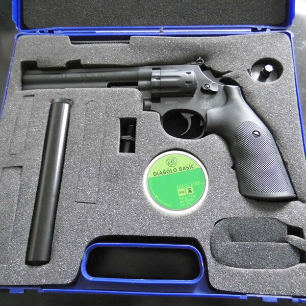 Co2 Revolver Wesson Smith 6 Zoll brüniert 4,5 mm Diabolo