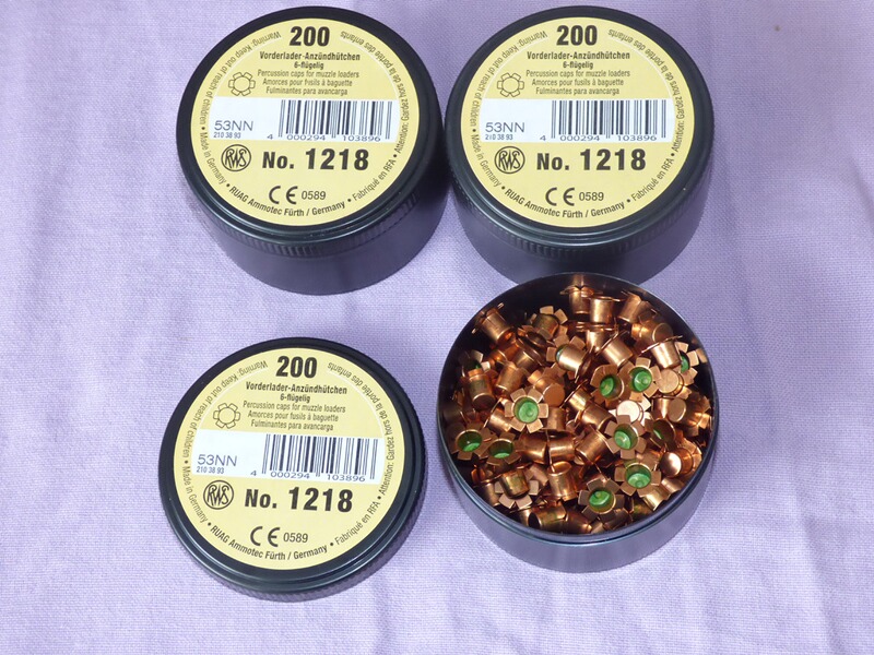 RWS Zündhütchen No.1218 Flügelzündhütchen 5,9 mm 6 flügelig für Dienstgewehr Muskete Sharps Böller..