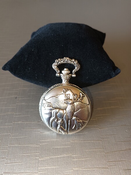 Herren Taschenuhr mit Jagdmotiv