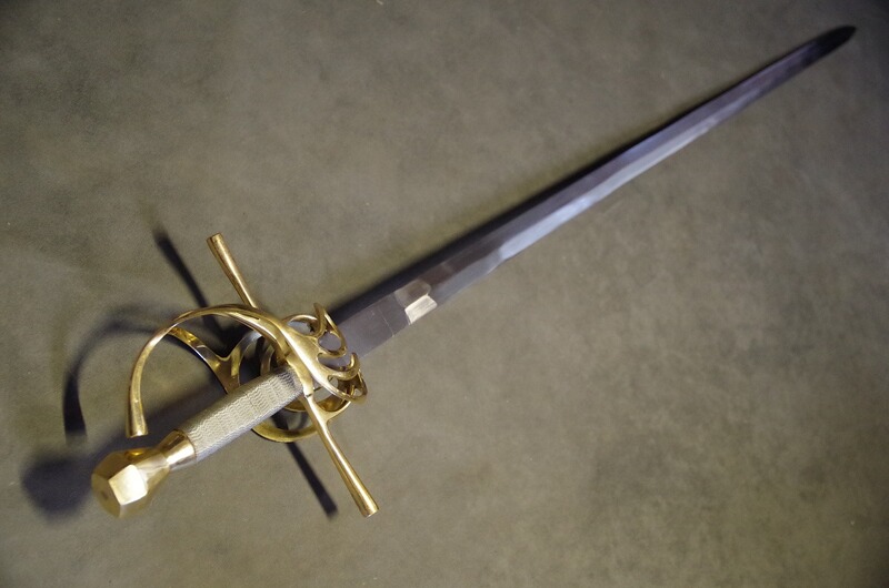 Degen , Rapier Modell 17 Jhdt Version 1 mit schönem Messing Korb ca 113 cm