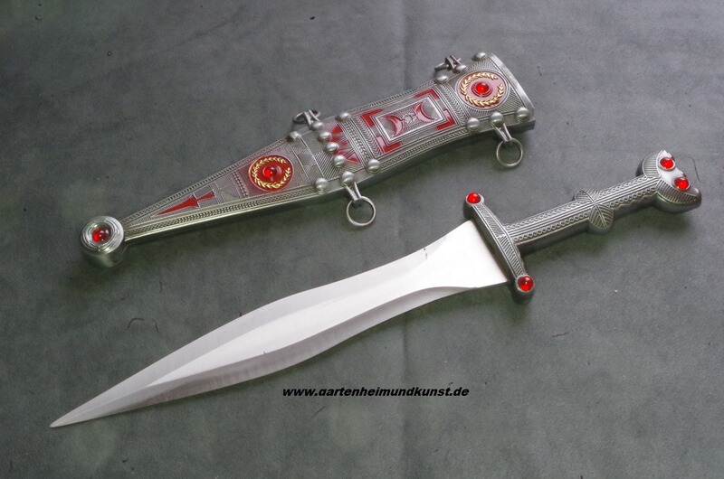 NEUHEIT Aufwendiger Pugio Dolch der Römer mit Scheide , Vollmetall schwer