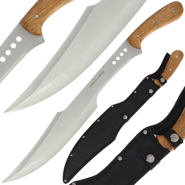 Zombie und Jäger Machete mit Holz Scheide , Holzgriff