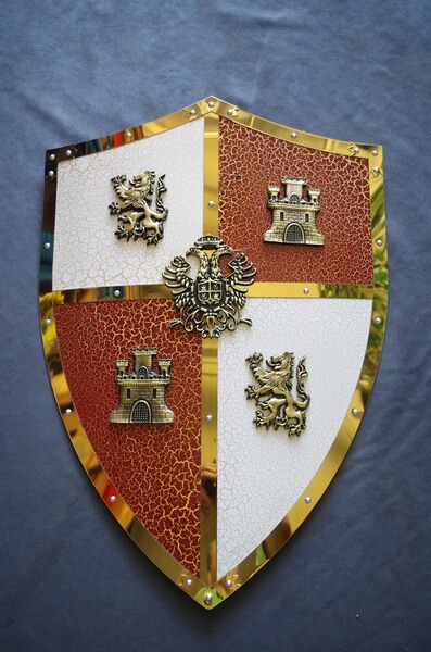 Schild Wappen mit Metall Beschlägen Mittelalter, LARP, Festivals