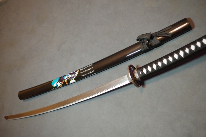 Schwert Katana mit Scheide und toller Verzierung auf der Scheide