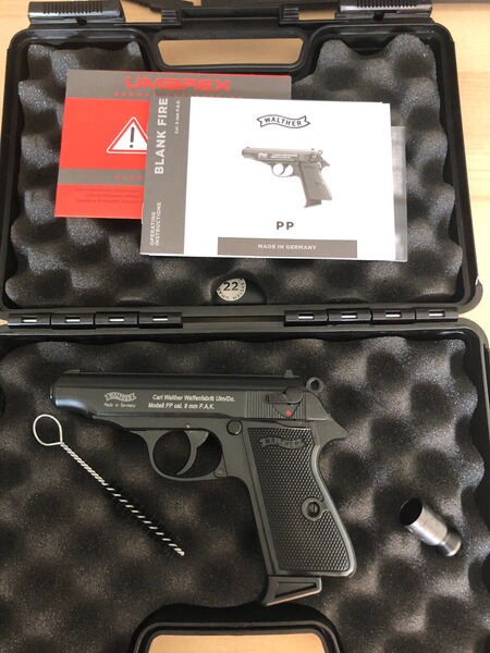 Walther PP Schreckschuss Pistole Schwarz 9 mm P.A.K.