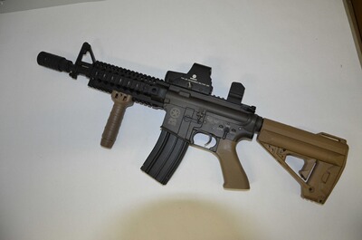 M4A1, Evolution Airsoft Lone Star Ranger SBR Vollmetall S-AEG 6mm BB, modifiziert, TOP