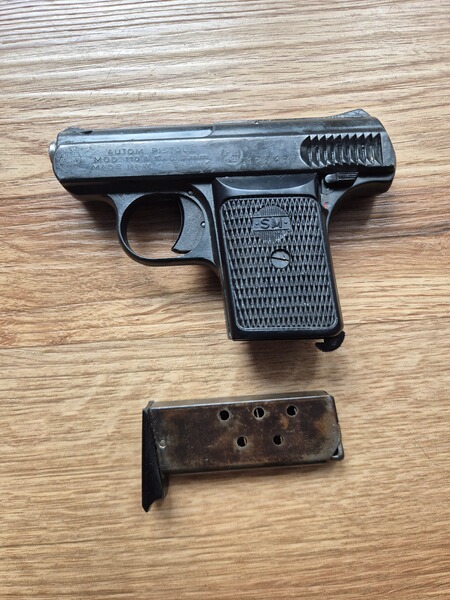 Automatische Pistole Mod. 110 A - Kaliber 8mm - aus 1972 (alte PTB 45-69a) für 600 Bar Munition