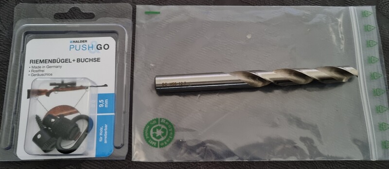 Halder Riemenbügel und Buchse 9,5 mm push and go