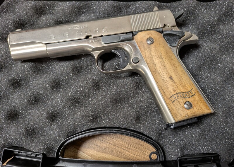 Walther Big Bore Chrom , PTB 638 , Sammlerrarität