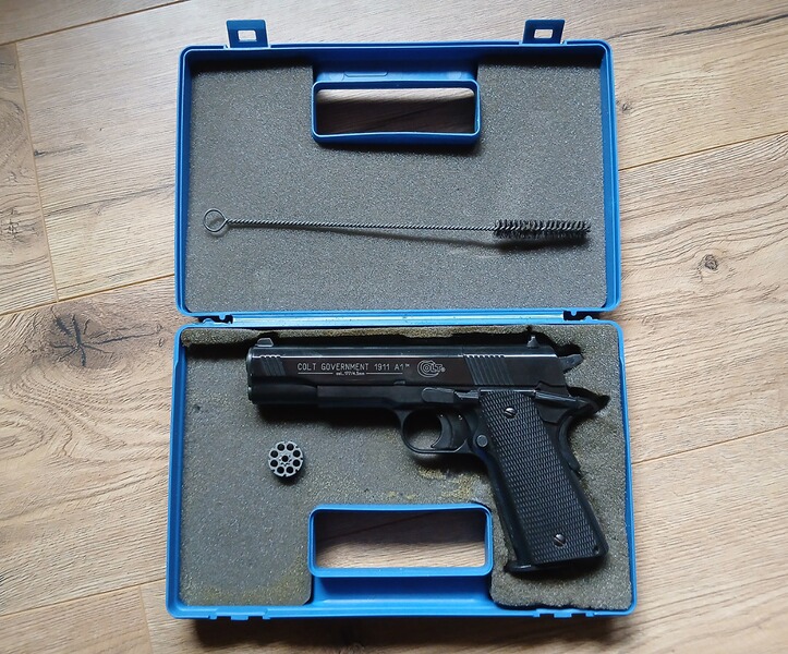 Colt Co2 Pistole Government 1911 A1 Brüniert für 4,5mm Diabolos