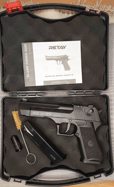 Retay Big Fifty Schreckschusspistole 9mm P.A.K. brüniert (PTB 1074)