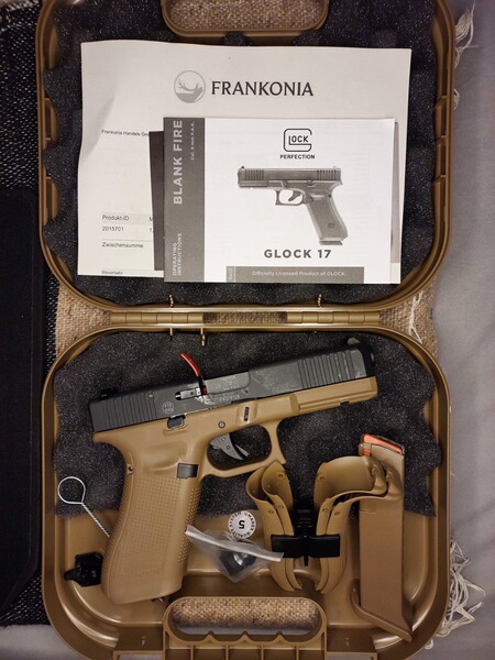 Glock 17 Gen5 Schreckschuss Pistole French Army 9 mm P.A.K. Coyote, French Army Edition (PTB 1068)