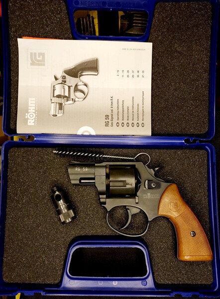 Röhm RG 59 Schreckschuss Revolver brüniert 9 mm R.K. (PTB 735)