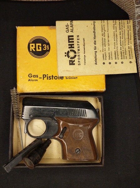 Taschenpistole RG3s - Röhm RG 3 s Schreckschuss Pistole Kal. 6mm Flobert (PTB 33-69) OVP