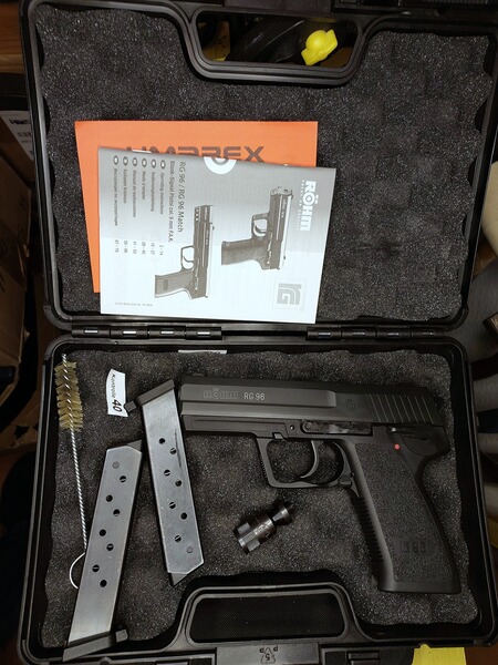 Röhm RG96 Schreckschuss Pistole brüniert (PTB 699) RG 96 neuwertig - 2 Magazine