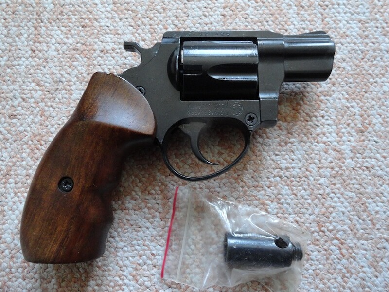 ME 38 Pocket Schreckschussrevolver – Kaliber .380 RK / 9mm R.K. (PTB 705) mit Holzgriffen