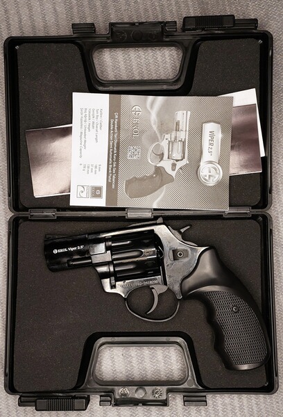 Ekol Viper 2,5 Zoll Schreckschuss Revolver Schwarz 9 mm R.K. (PTB 1063) Stahltrommel