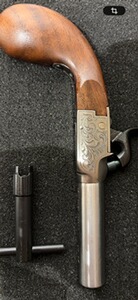 Pedersoli Liegi Luxus Edelstahl neu ungeschossen .45 Pistole Vorderlader