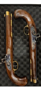 2x Kentucky Armi Sport Vorderlader Pistole .45 Set im Koffer