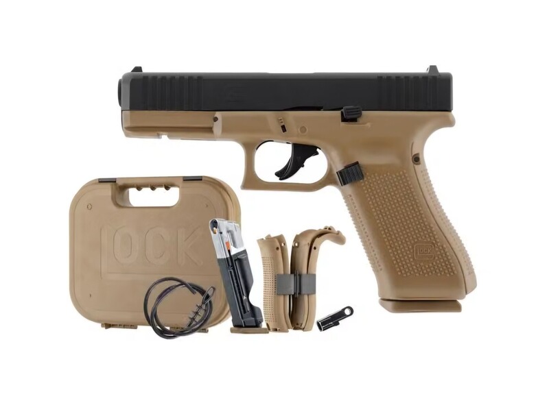 Glock 17 Gen5 T4E French Army Edition Coyote -NEU- RAM cal. 43, plus 820x Paintballs