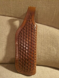 Lederholster Basketweave mit Gürtelschlaufe für div. Kurzwaffen
