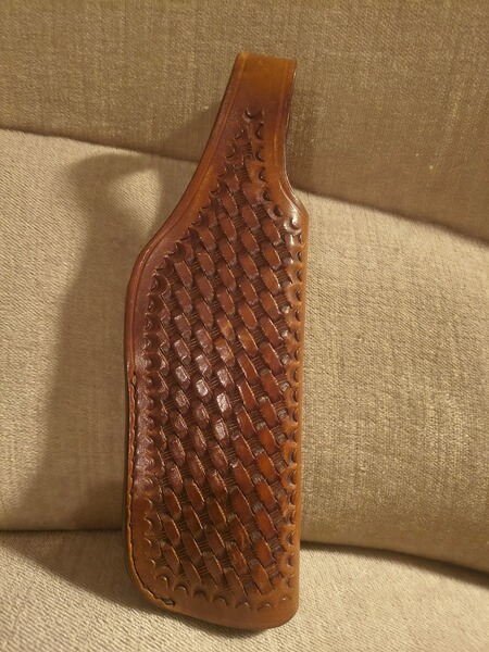 Lederholster Basketweave mit Gürtelschlaufe für div. Kurzwaffen