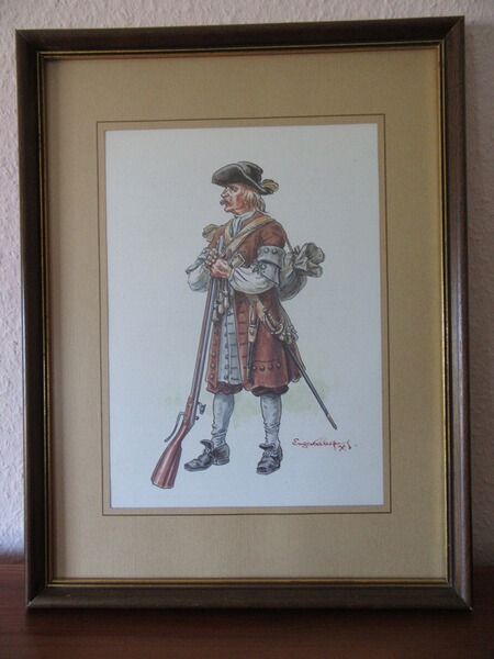 Aquarell Eugene Leliepure Armee Militaria Carginian Regiment