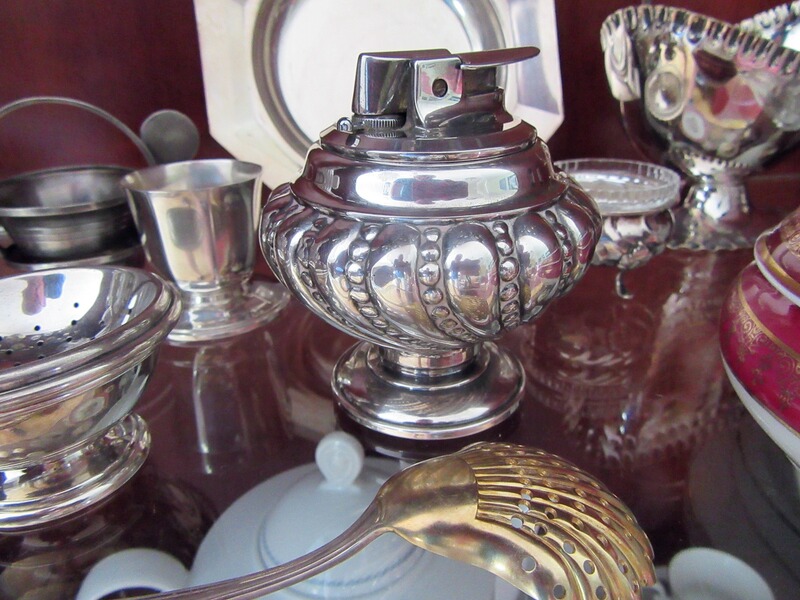 Silber Tischfeuerzeug Ronson Crown Rund Rar Vintage Varaflame