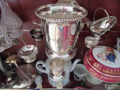 Silber Eiskühler Eiskübel Eiseimer Eiswürfel Vintage Antik
