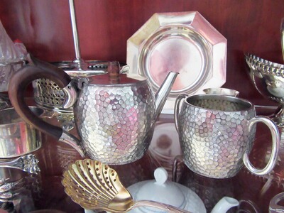 Silber Art Deco England Teekanne Bachelore Set Art Deco Bauhaus Rar