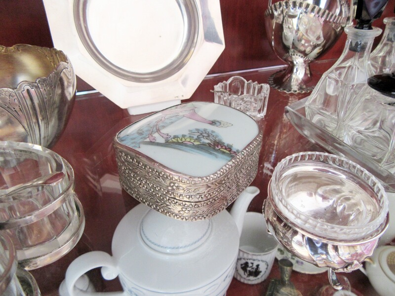 Silber Shard Box Scherbendose Asien China Antik Vintage Porzellan