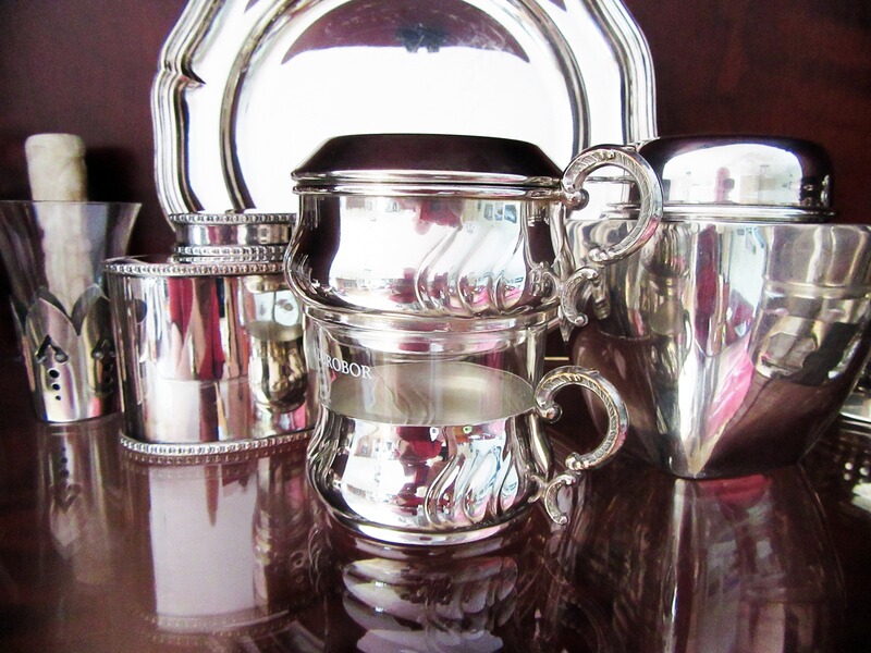 Silber ÖKO Kaffeezubreiter Historismus Kaffee Vintage Dur o Bor