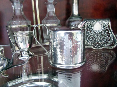 Silber Sahnegiesser Kaffee Bauhaus HKE Esslingen Art Deco