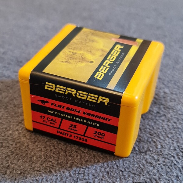 Berger Bullets HPFB im Kal. .17, 25gr / 1,6g / #17308 / 148 Stk.