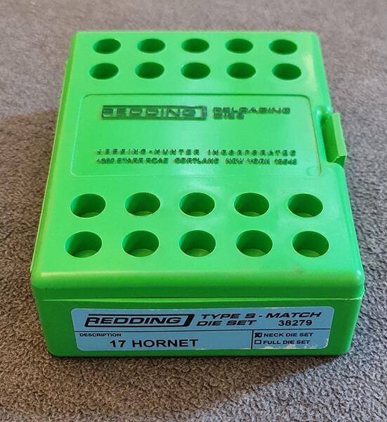 Redding Matrizensatz .17 Hornet 3-teilig, Typ S „Match” / #28279 + Hülsenhalter RCBS