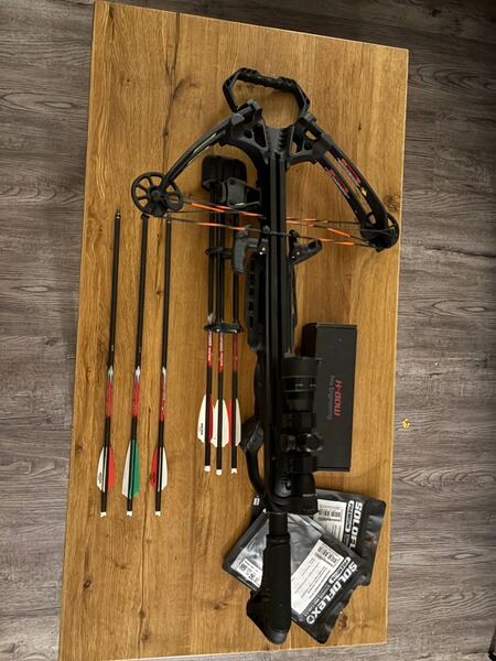 Barnett Explorer XP370 Armbrust + X-BOW FMA 4x32 AOIR Zielfernrohr + Zubehör