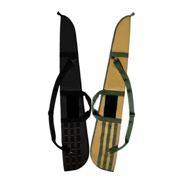 Gewehrtasche gepolstert 129 cm, Schwarz oder Khaki, MOLLE-Feld