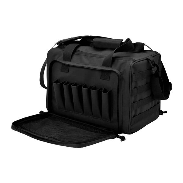 Schießstandtasche für Kurzwaffen, gepolstert, MOLLE, Schwarz oder Khaki