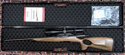 Rößler Signature Luxus Lochschaft Holz in .30-06Springf. M15x1 und Dentler-Basis in Orig.Koffer