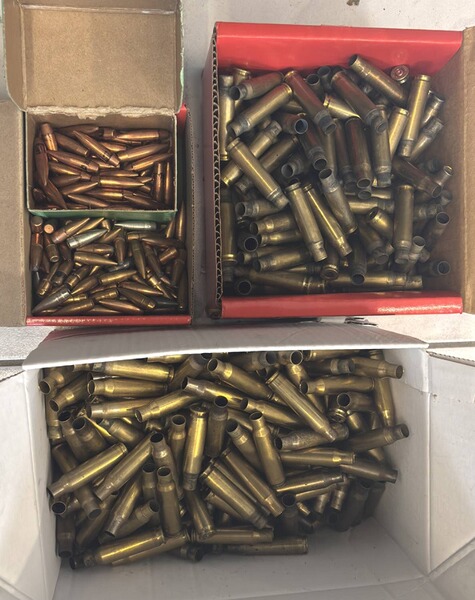 308 Win Hülsen ca. 400 Stück Gebraucht und Geschosse wurden Entladen.