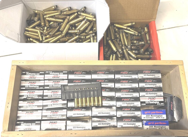 .223 Rem Hülsen ca. 720 Stück Einmal Abgeschossen & 308 Win Hülsen ca.400 St. Gebraucht & Geschosse