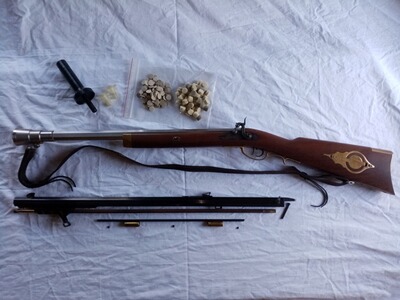 Vorderlader, Links, Flinte, Pedersoli + Eigenbau, Kaliber 28ga./14mm, + Büchsenlauf .54