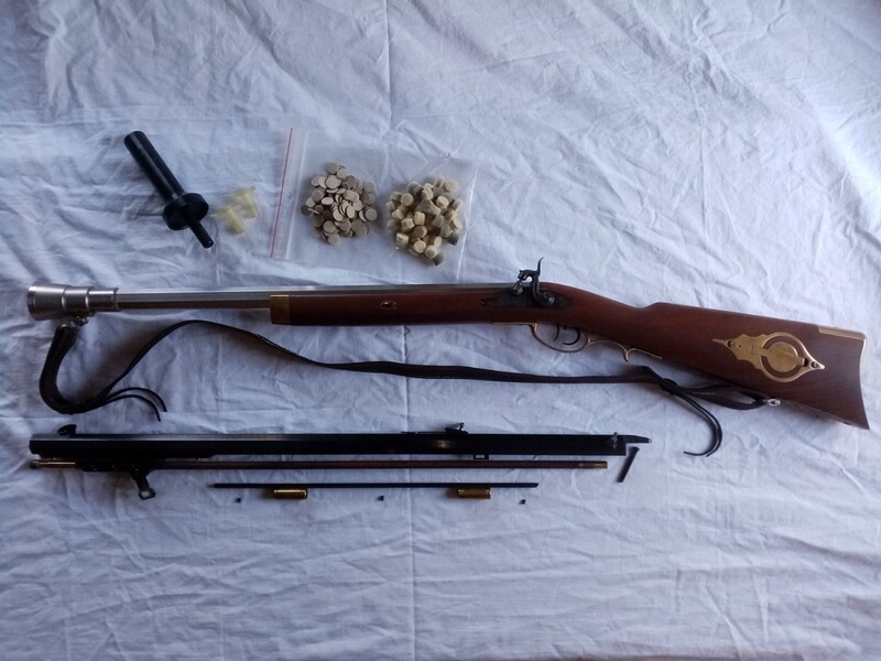 Vorderlader, Links, Flinte, Pedersoli + Eigenbau, Kaliber 28ga./14mm, + Büchsenlauf .54