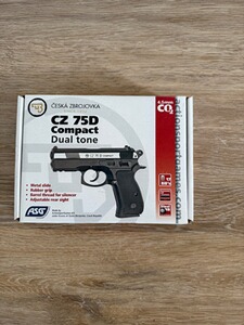 ASG CZ 75D Compact 4,5mm BB CO2 Luftpistole Metallschlitten silber/schwarz