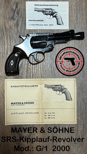 seltener SRS- Kipplauf-Revolver MAYER & SÖHNE Mod. G/1 2000 mit PTB 132