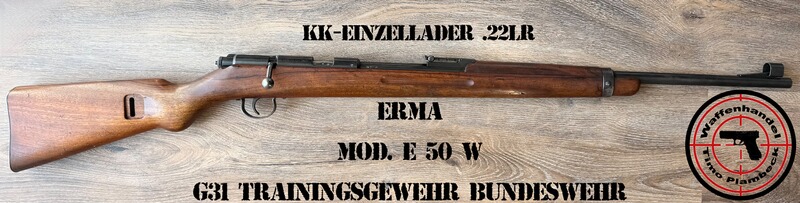 KK-Einzellader-Büchse ERMA Modell: E 50 w / G31 Trainingsgewehr Bundeswehr im Kaliber .22lr