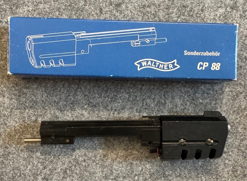 Rarität! Walter CO2-Pistole CP88 Wechsellauf von 4" auf 6" im Kaliber 4,5mm/.177